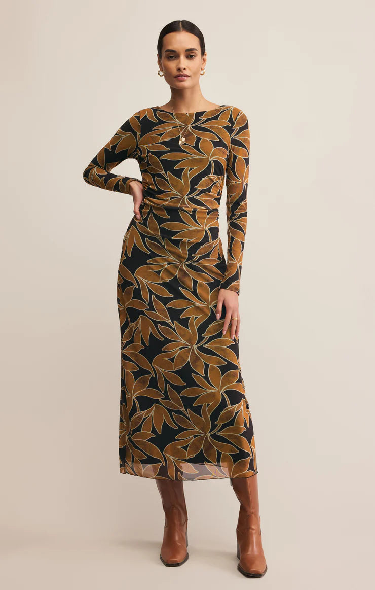 Z SUPPLY Spellbound Mesh Floral Maxi Dress
