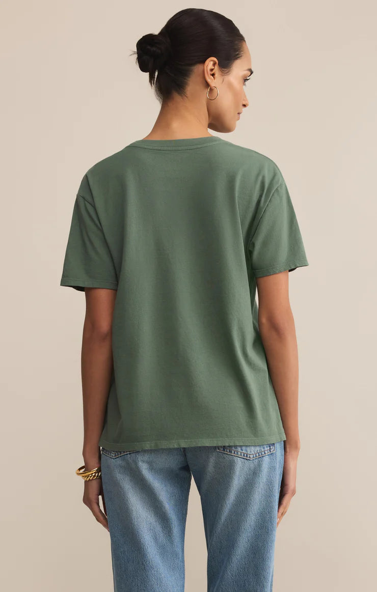 Z SUPPLY Spicy Marg Boyfriend Tee in hunter green 