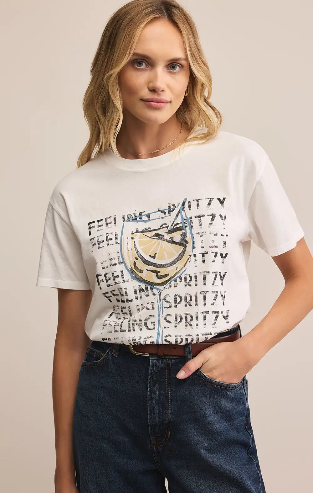 Z SUPPLY Spritzy Boyfriend Tee Sea Salt