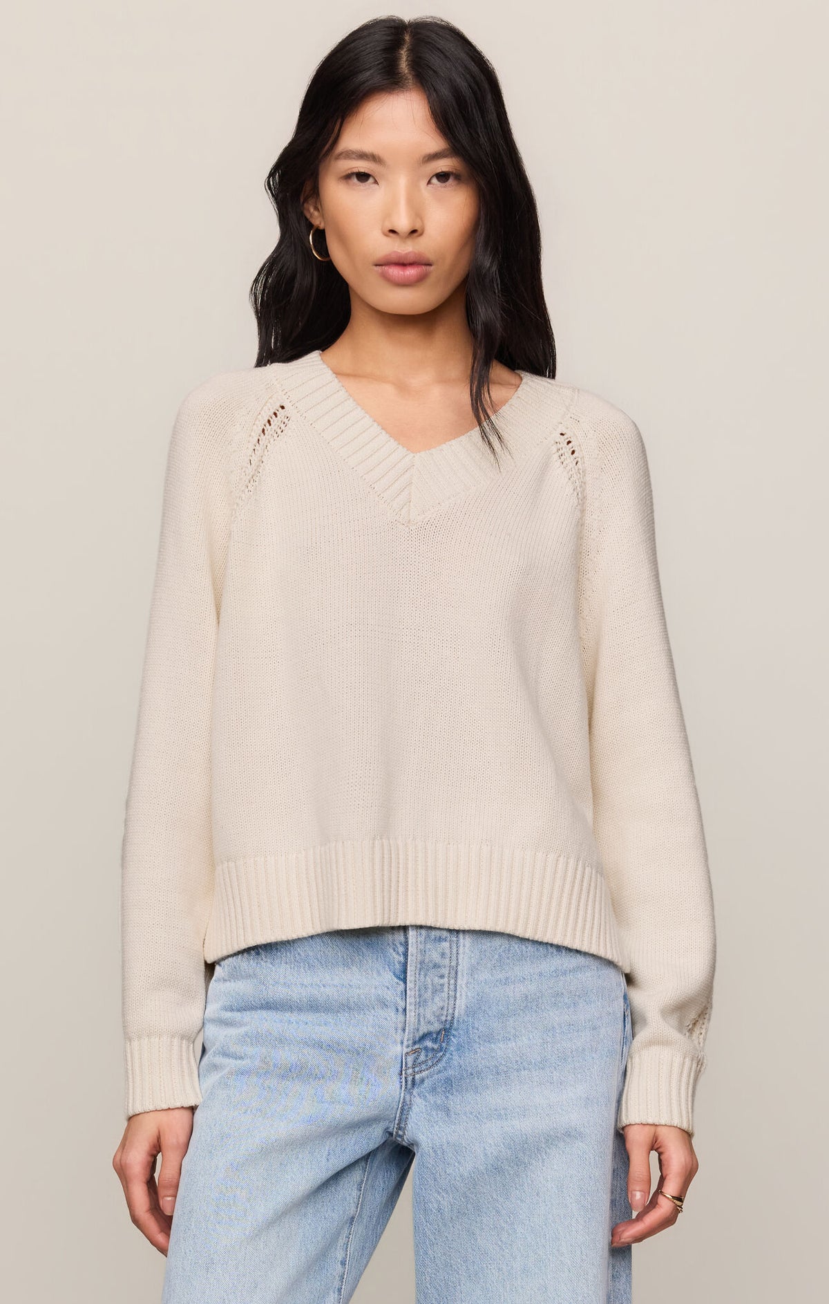 Z SUPPLY Stratton V-Neck Sweater sandstone 