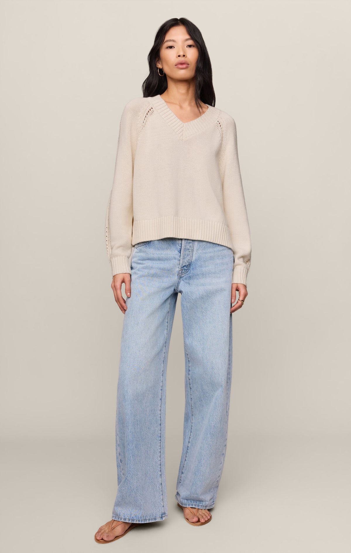 Z SUPPLY Stratton V-Neck Sweater sandstone 