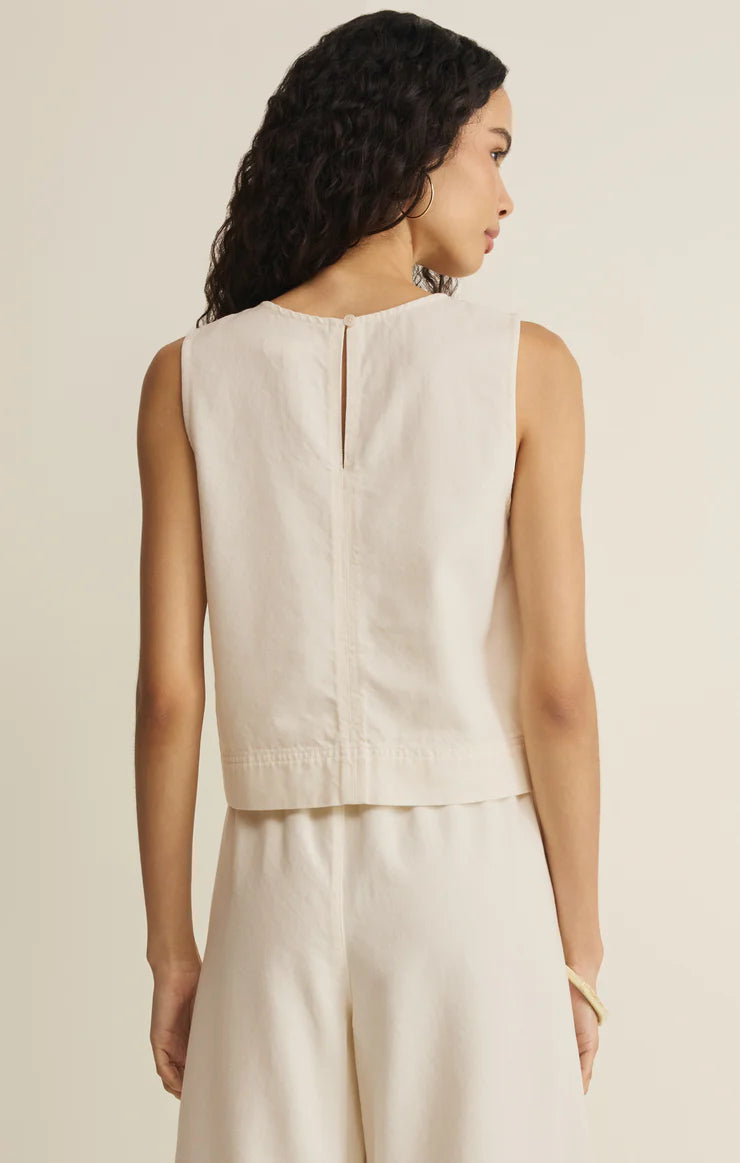 Z SUPPLY Sun Seeker Twill Cropped Tank cloud 