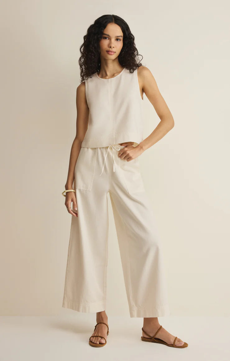 Z SUPPLY Sun Seeker Twill Cropped Tank cloud 
