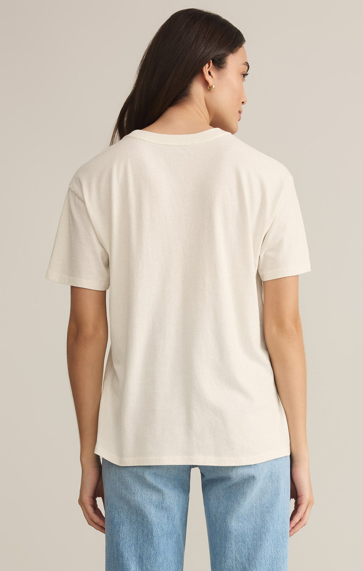 Z SUPPLY Sunshine Boyfriend Tee in sea salt-back