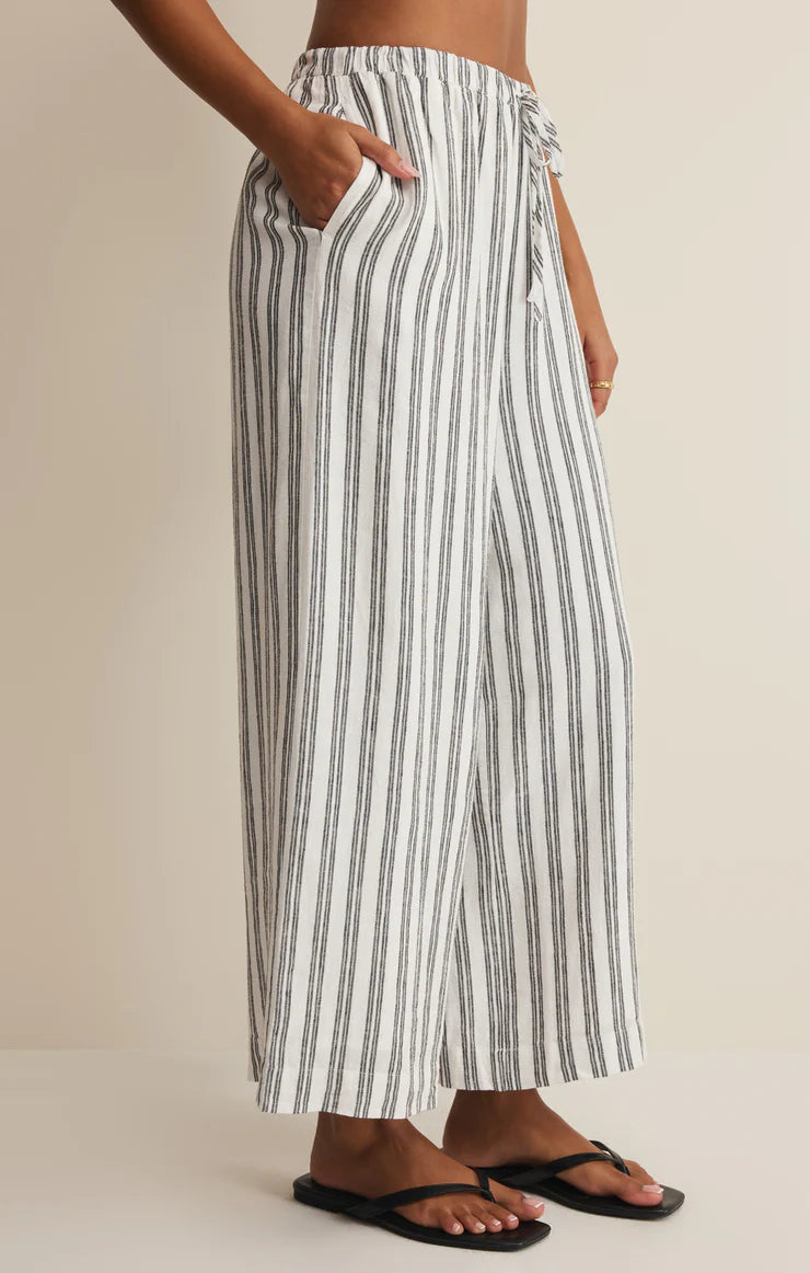 Z SUPPLY The Perfect Striped Linen Pant  white