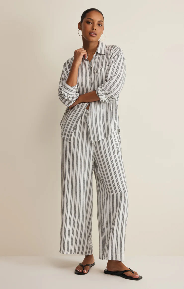 Z SUPPLY The Perfect Striped Linen Pant  white