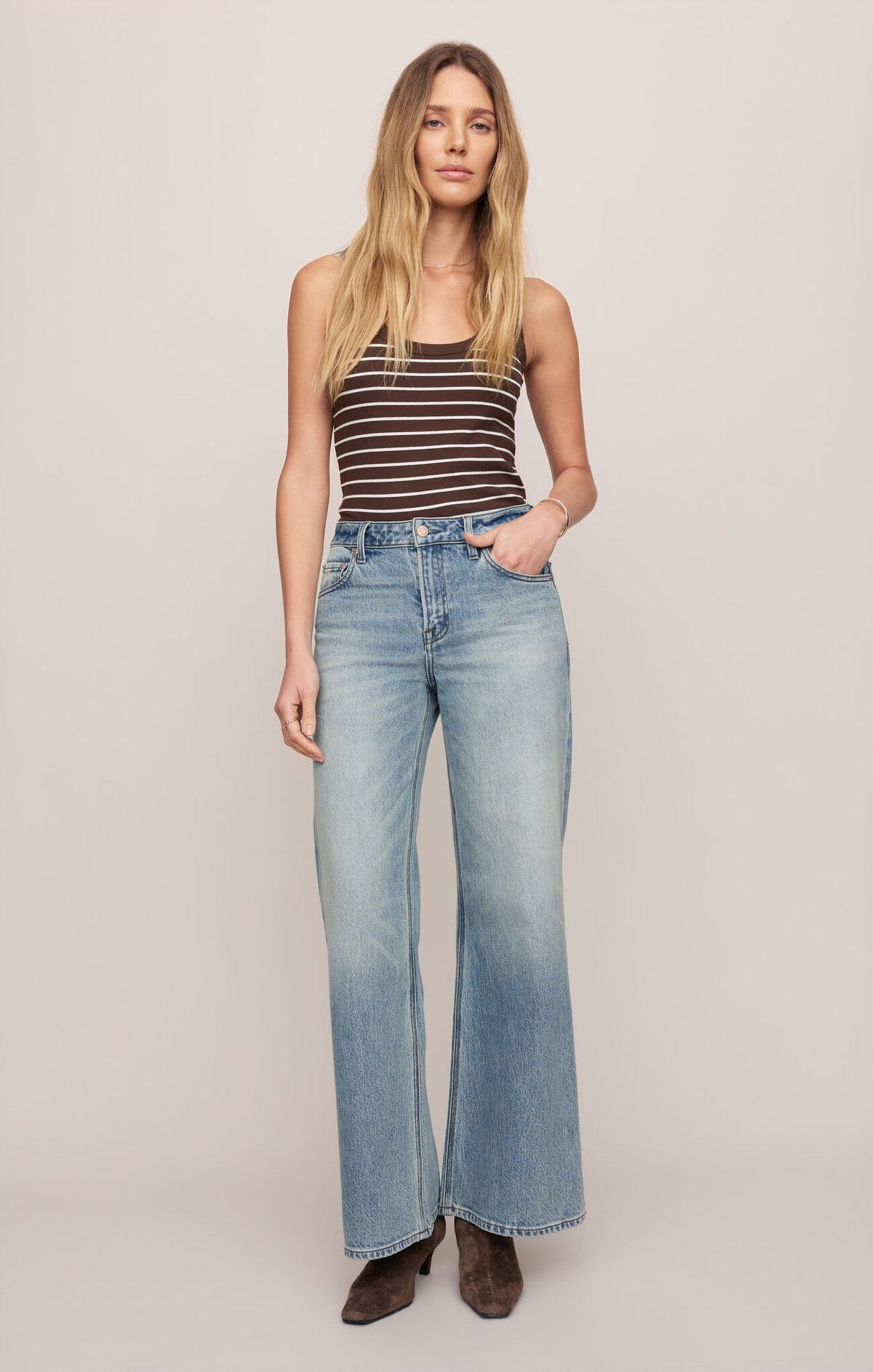 Z SUPPLY The Stunner Mid Rise Wide Leg Jean
