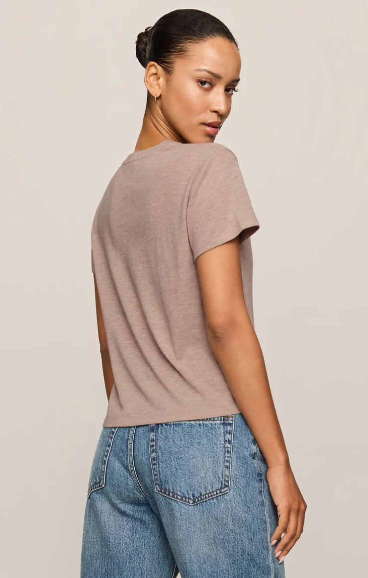 Z SUPPLY Tourist Knit Jersey Tee heather ash
