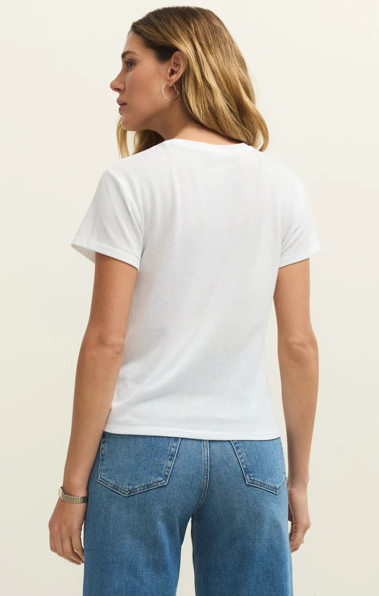 Z SUPPLY Tourist Knit Jersey Tee white 