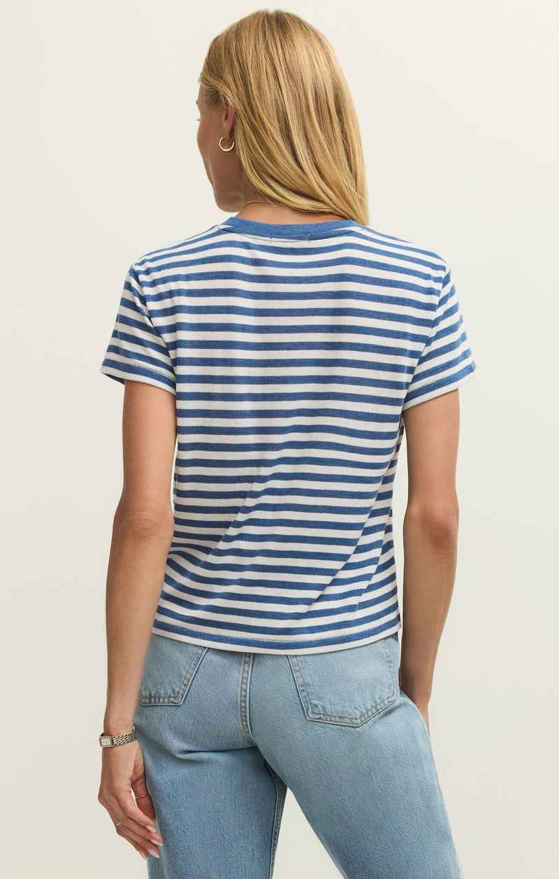 Z SUPPLY Tourist Striped Tee calypso blue indigo 