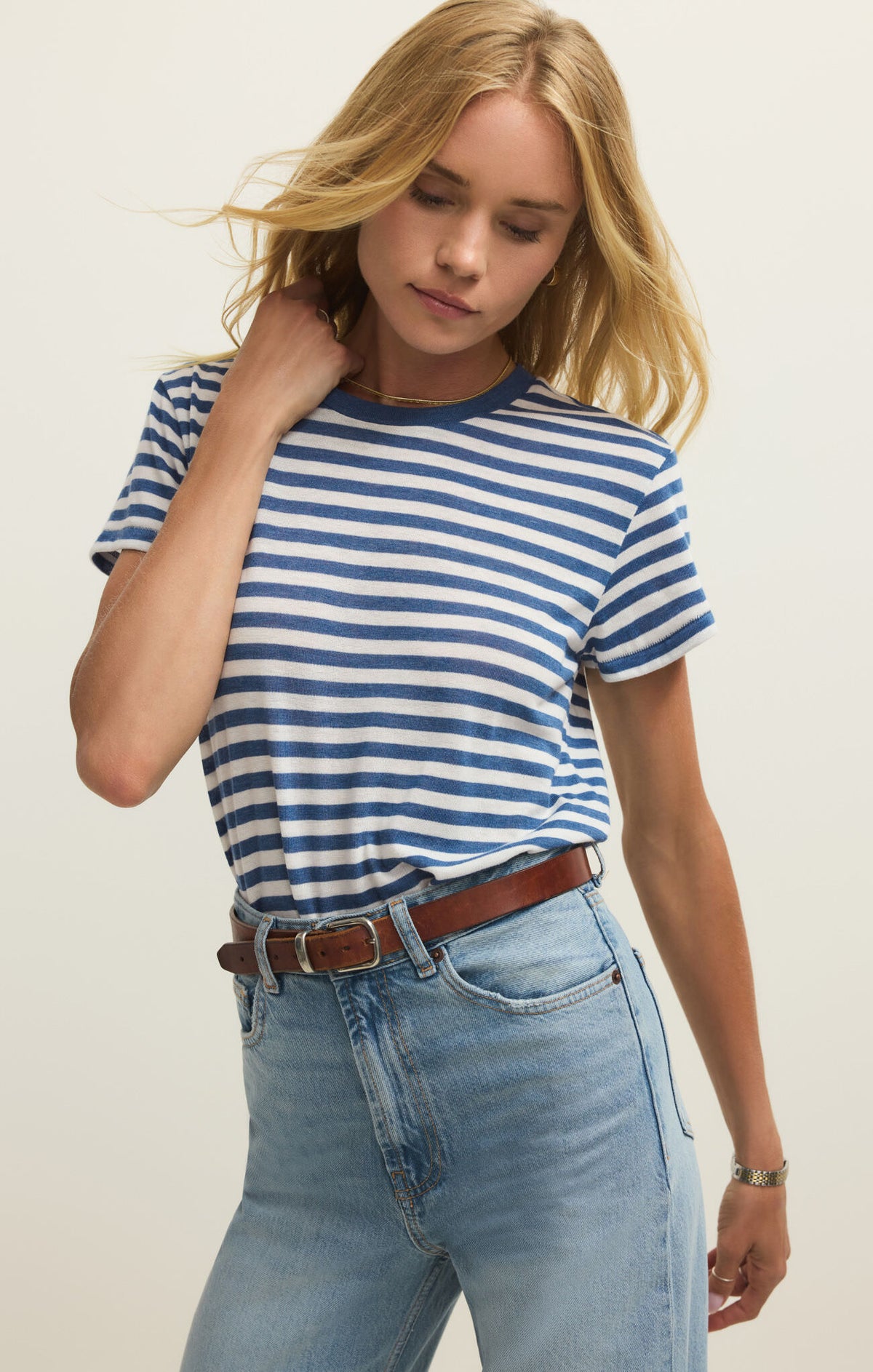 Z SUPPLY Tourist Striped Tee calypso blue indigo 