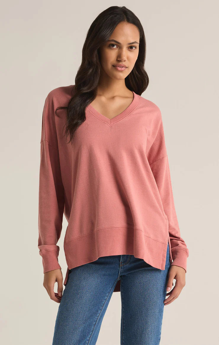 Z SUPPLY Modern V-Neck Weekender Rosebud