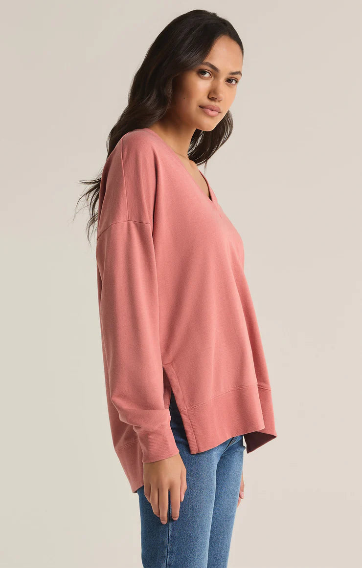 Z SUPPLY Modern V-Neck Weekender Rosebud