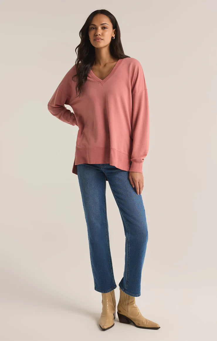 Z SUPPLY Modern V-Neck Weekender Rosebud