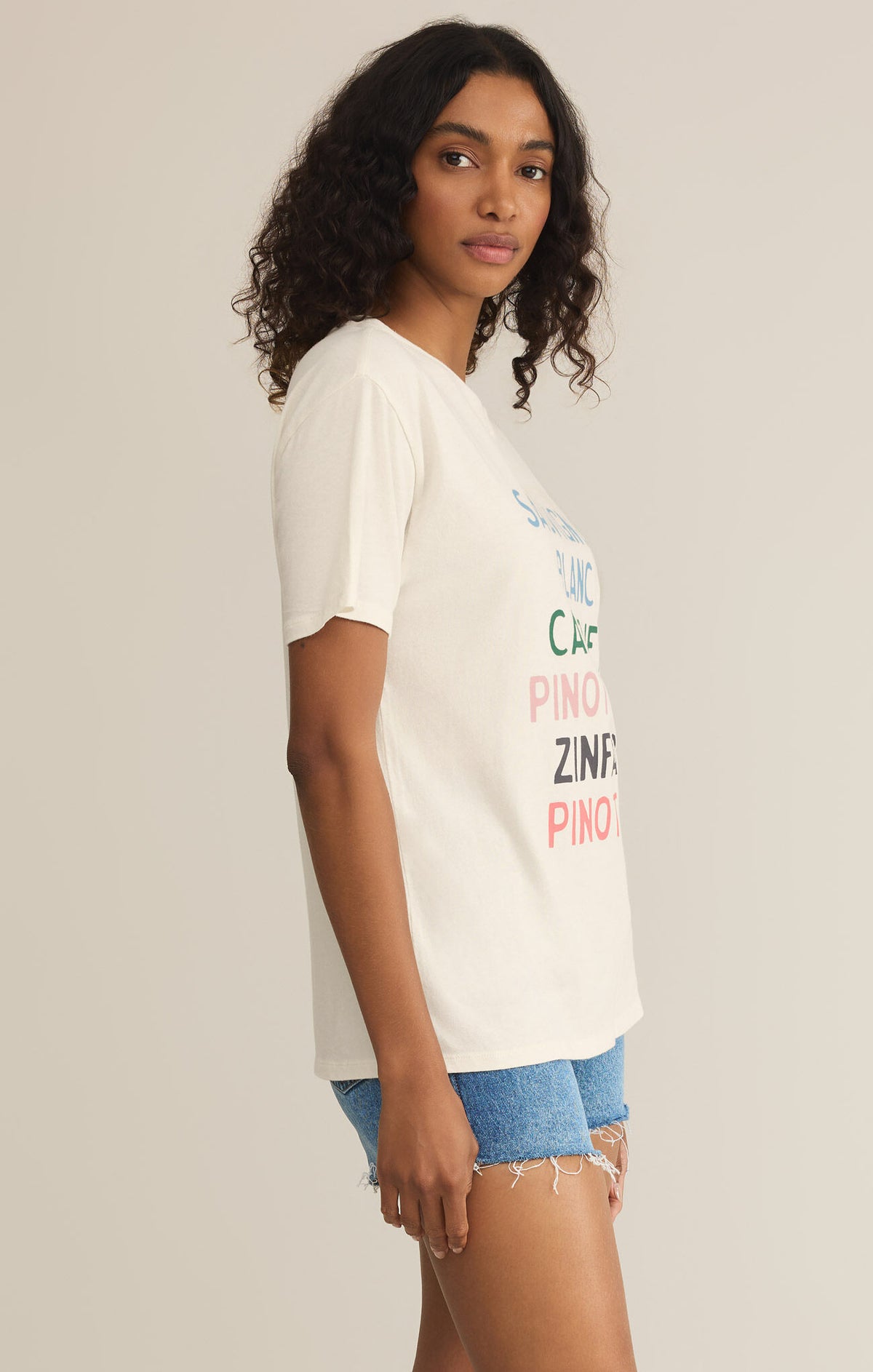 Z SUPPLY Vino Boyfriend Tee in sea salt-side