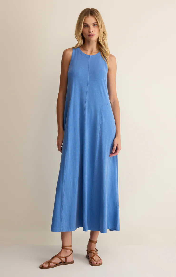 Z SUPPLY Waters Edge Midi Dress marina 