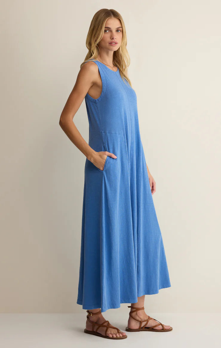 Z SUPPLY Waters Edge Midi Dress marina 
