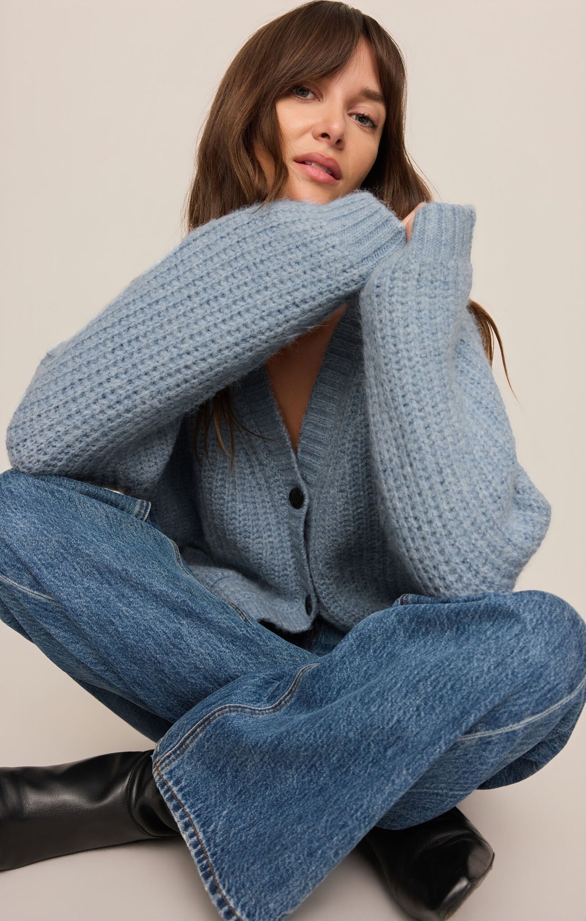Z SUPPLY Whitmore Oversized Cardigan  mineral blue 