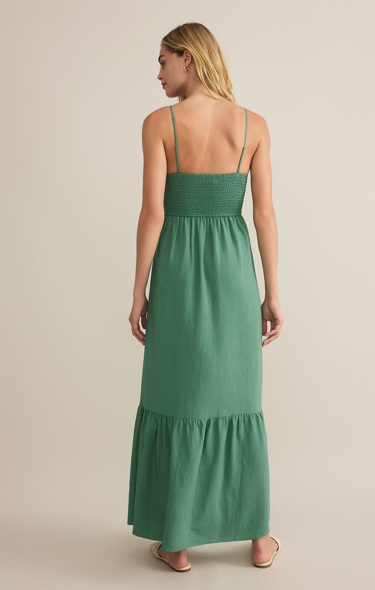 Z SUPPLY Winslet Maxi Dress in botanical green-back