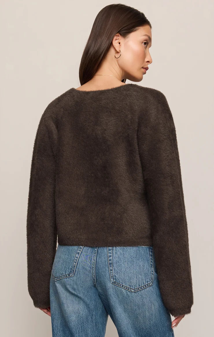 Z SUPPLY Winterglow Fluffy Cardigan  cocoa bean 