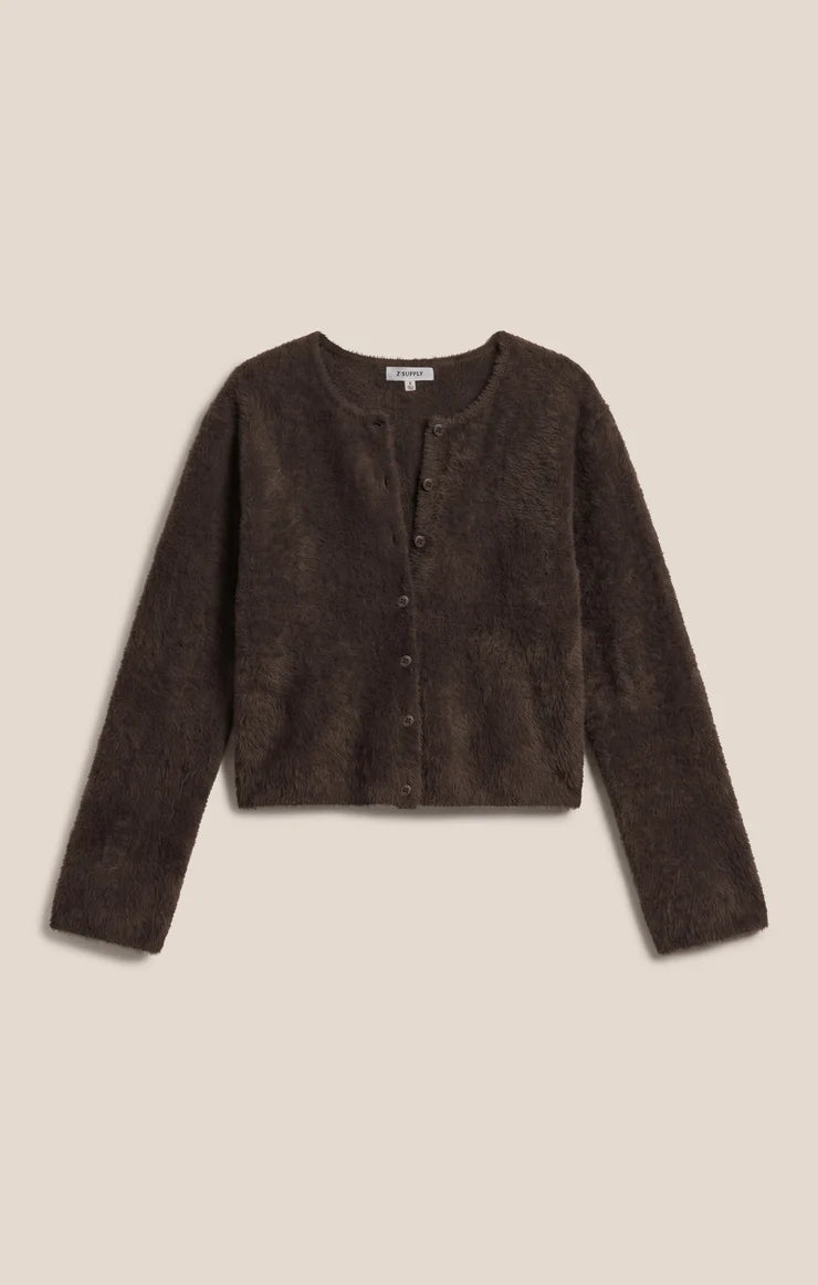 Z SUPPLY Winterglow Fluffy Cardigan  cocoa bean 
