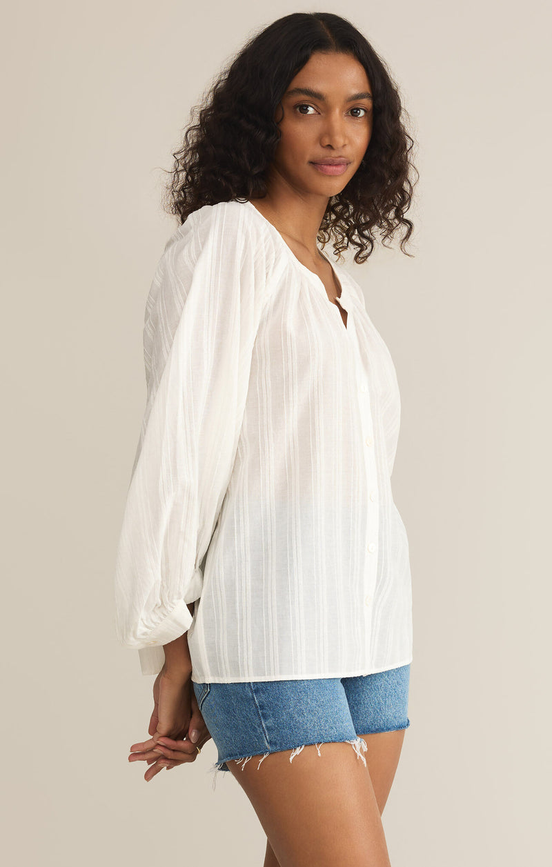 Z SUPPLY Wren Button Up Top in white