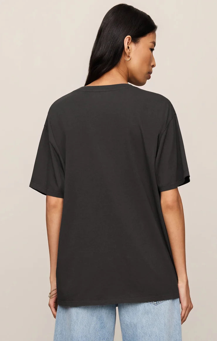 Z SUPPLY Zebra Graphic Boyfriend Tee  black sand 