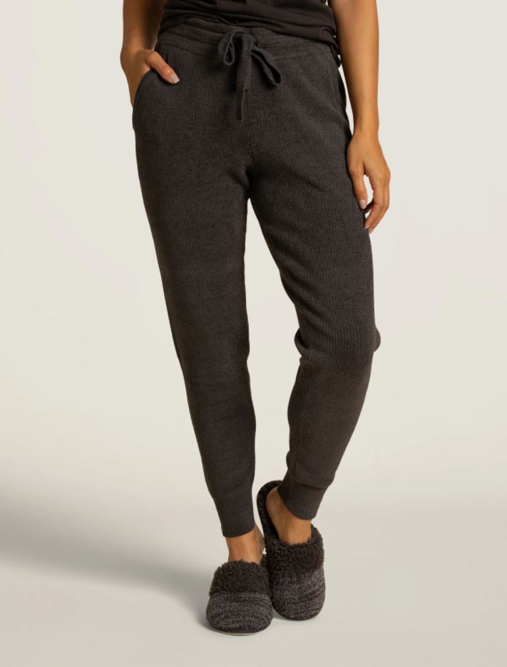 barefoot dreams cozychic ultra lite ribber jogger in carbon